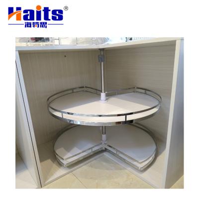 China Modern European Style Metal 270 Degree Angle Swivel Kitchen Basket Cabinet Tray for sale