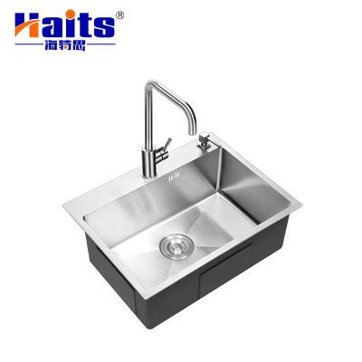 China Without Faucet Luxury Farmhouse Handmade Stainless Steel Sink With Nano Black Color for sale