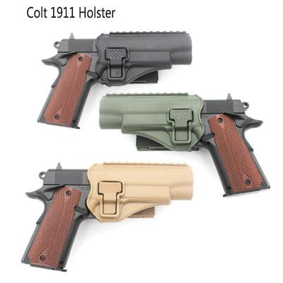 China Tactical Holster Gun Belt Hunting Shooting Holster For Colt 1911 Plastic Pistol Steel Case Hunting Airsoft Accessories for sale