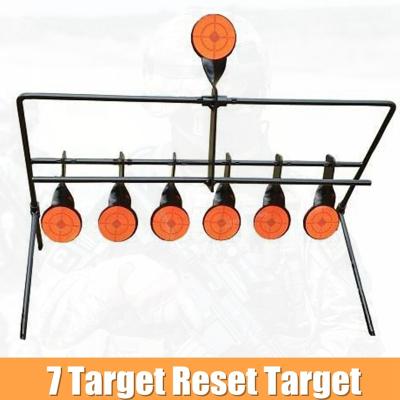 China Hunting Playing Practice Traning Tactical Adjustment Targets 7 Rotating Air Gun Rifle Shooting Metal Aim Fixed For Hunting Practice Game Training for sale