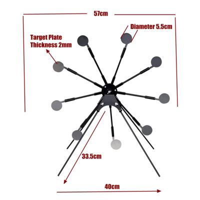 China Hunting Playing Practice Traning Ferris Tactical Shooting Target with 9 Roll Targets Reset Steel Practice Rack Target Rifle Airsoft Gun Training Device for sale