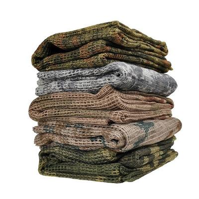 China Woodland Mesh Fabric Windproof Pretend Desert Cotton Mesh Breathbale Scarf Fashion Unisex Camouflage Tactical Shemagh Scarf Men Women for sale