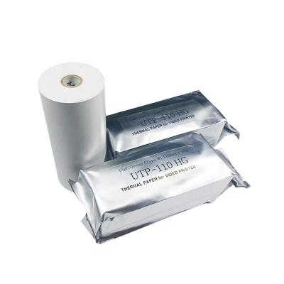 China 100% Bamboo Fiber High Gloss Medical Ultrasound Thermal Paper Roll UP 110-S For Video Printer for sale