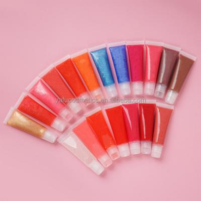 China Waterproof Private Label Lip Gloss Seller Make Your Own Soft Tube Vegan Dropping Cruelty Free Lip Gloss for sale