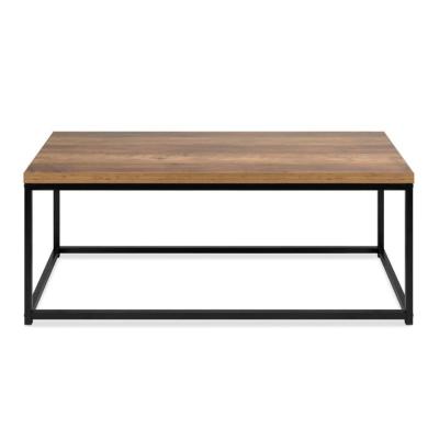 China Stainless Steel Adjustable Rustic View Rectangle Solid Wood Coffee Table (Other) for sale