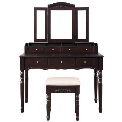 China (Other)Adjustable Acrylic Vanity Dressing Table with Mirror and Stool for sale