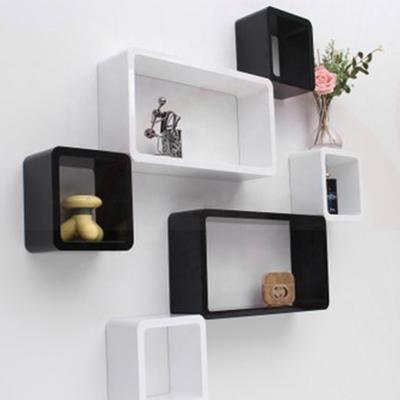 China (Other) Adjustable Floating Wooden Cube Wall Mount Shelf MDF Wall Mounted Shelf for sale