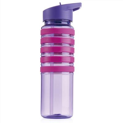 China Factory 750ml logo sustainable OEM high quality bpa free drinking tritan sports plastic water bottle with straw for sale