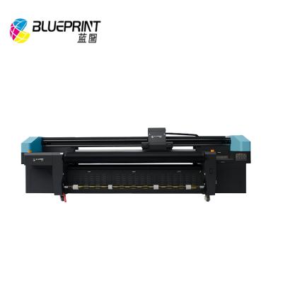 China Hotels 3.2m Flex Banner Printing Machine Hybrid UV Flatbed Printer With Ricoh Gen5 Printheads for sale