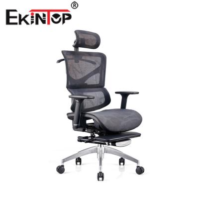 China Hot Selling Ekintop Latest (Height) Computer Office Chair Adjustable Executive Ergonomic Mesh Chair Ergonomic Chair With Leg Rest for sale