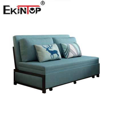 China Ekintop foldable hot selling bed with fabric sofa folding sofa large single person aligan folding bed with for sale