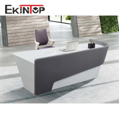 China Customized Modern Popular Ekintop Salon Office Nail Salon Reception Desk for sale