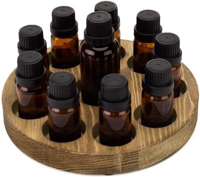 China Japan 2022 Empty Slots Around Wooden Solid Wood Essential Oil Storage Rack Essential Oil Display Rack Fits 22 Bottles for sale