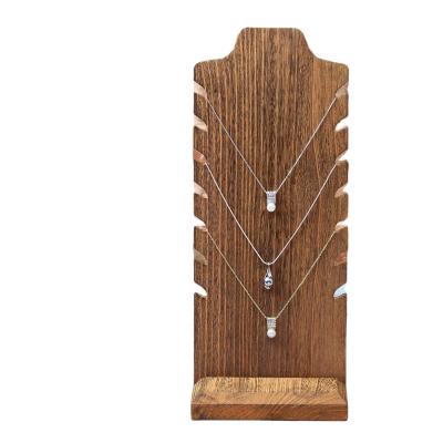 China Europe Light Wood Standing Rack, Jewelry Necklace Display Bust Rack for sale