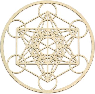 China Minimalist living room wall decoration, 12 inches (about 30 cm) wooden wall, sacred geometry for home decoration for sale