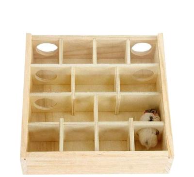 China Viable Wooden Hamster Toy Supplies Cute Pet Maze Game Intelligence Training Props for sale