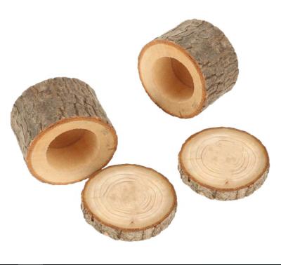 China Beautiful and practical natural exquisite round tree stump box jewelry display ring box packaging small or wedding or festival customized, home for sale