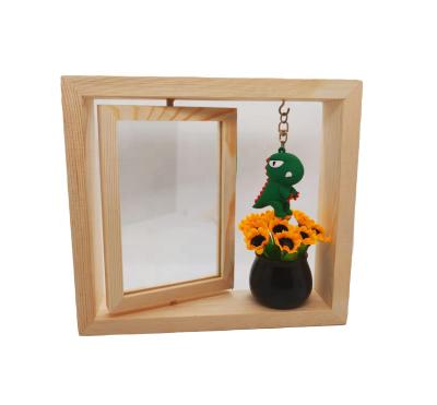 China New Modern Stylish Modern Solid Wood Rotating Photo Frame Home Decor Double Sided Photo Picture Frame for sale