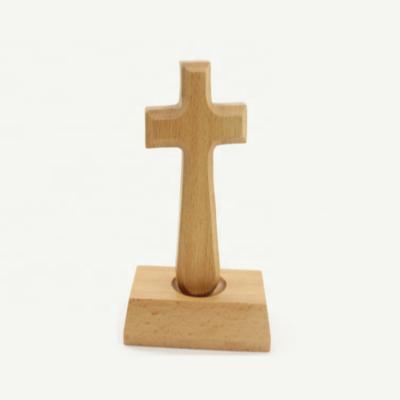 China Europe and America best selling catholic outdoor table decoration wooden cross for religious crafts for sale