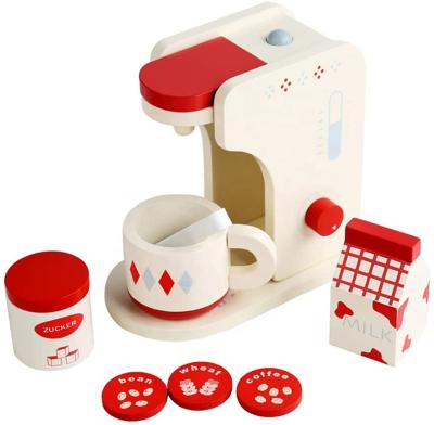 China Eco-friendly Material Wooden Coffee Machine Toy Set, Toy Set and Kitchen Accessories, Kids Pretend Toy Set (Coffee Machine Play Set) for sale