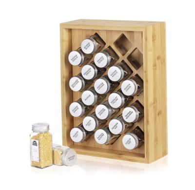 China Sustainable Spice Rack Drawer Organizer Bamboo, Can Hold 20 Glass Jars for sale