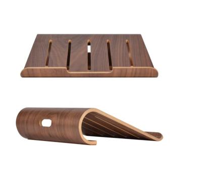 China Stable vertical laptop stand, desktop cooling wooden stand, universal suitable for tablet and laptop for sale