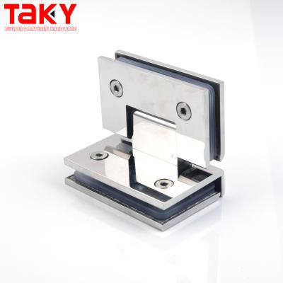 China Stainless Steel Hinge Clamp Glass to Glass Bisagra Ducha para Vidrio for 8-12mm Glass for sale