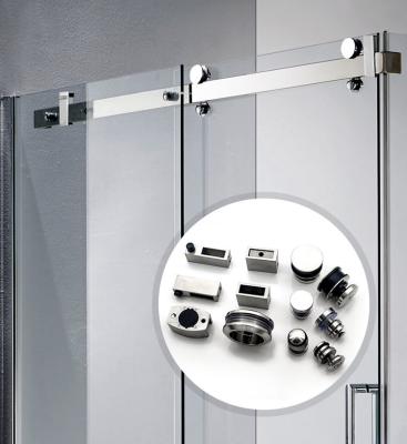 China Handdusche Rückstrahl Top Dusche PSS Finish Schiebetür Hardware Set für Duschzimmer zu verkaufen