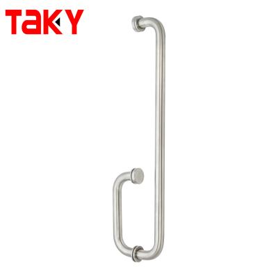 China Entrance Black Door Handle Pull for Stainless Steel Frameless Sliding Shower Glass Door for sale