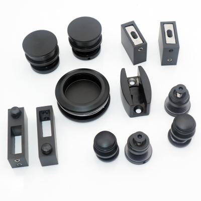 China Kit de hardware de portas de vidro deslizantes sem enquadramento com porta deslizante de estilo reto e fechada suavemente à venda