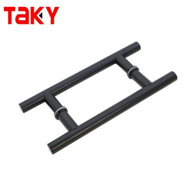 China 0.5mm Dicke Matte Schwarz Innenraum Glas Türgriffe für Büros Duschraum Gehäuse zu verkaufen