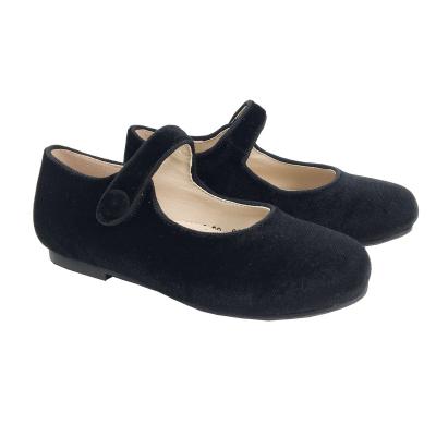 China Lightweight Newcomers Wholesale Kids Girls All Season Black Mary Jane Shoes Kids Girl Shoes Velvet Children's Casual Shoes for sale