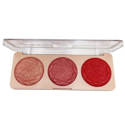 China Factory Wholesale Three-Dimensional Cut-Out Powdery Rouge Waterproof Blush Multiple Colors Of Blush Makeup Palette for sale