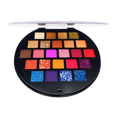 China 24 High Color Dye Eyeshadow Palette Cosmetics Private Label Matte Glitter Makeup Costom Eye Waterproof Wholesale Shadows for sale