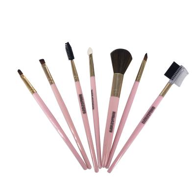 China Angular Blush Amazon Best Selling Portable Makeup Brush Travel Suit 2021 7 Pcs In Package Private Label Makeup Tool for sale