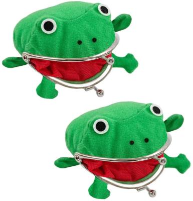 China Wholesale Frog Plush Crown Frog Coin Bags Pinch Wallet for sale