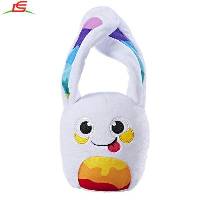 China Creative Plush Rainbow Hemka Plush Stuffed Long Ear Pouch Toy for sale