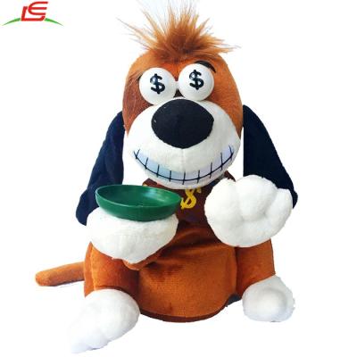 China Crazy Laughing Electric Plush Toy Dog Piggy Bank Toys For Kid Children for sale