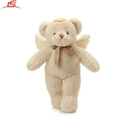 China Mini Toy Golden Soft Plush Stuffed Small Teddy Bear with Wings Perfect Animal Gift for sale