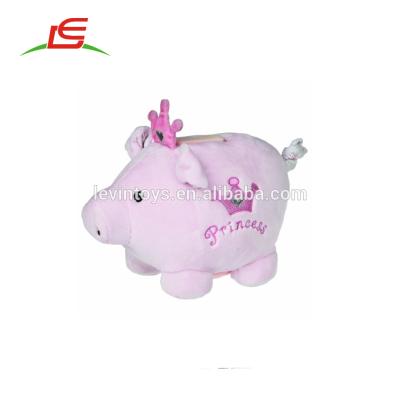 China Custom Pink Super Colorful Super Blue Plush Soft Toy Piggy Bank Color Soft Piggy Bank for sale