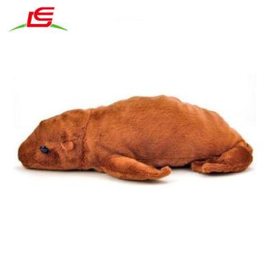 China Plush LE B181 Brown Sea Animal Chubby Sea Lion Stuffed Plush Toy For Hug for sale