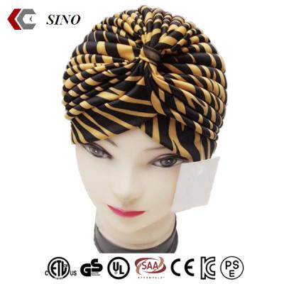 China Popular Custom Crossed Arab Puggaree India Satin Cambric Hat Cowl Hair Hijab Hat Islamic Turban Hat for sale