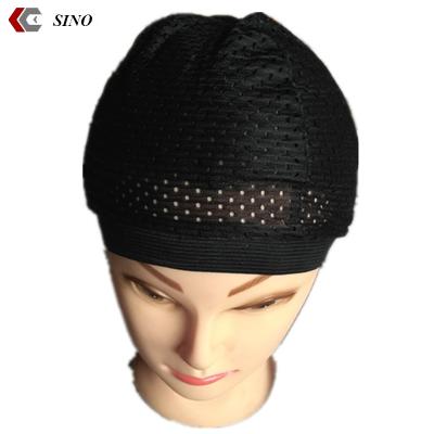 China New Checked Black White Muslim Kippah Cover Muslim Prayer Hats Mesh Dome Kufi Hat Caps For Man for sale