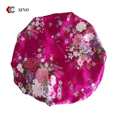 China Fashion Silky Wide Band Single Satin Flower Sleeping Flower Hood for sale