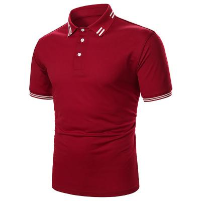 China Anti-Wrinkle Men's Polo Shirt Short Sleeve Polo Shirt Contrast Color Fashion Men's Casual Tops New Clothing Summer Streetwear for sale