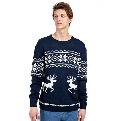 China Anti-Wrinkle Ugly New Autumn Winter Christmas Sweater Knitted Sweater Sleeves Crew Neck Long Plus Size Mens Sweaters for sale