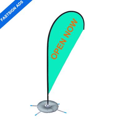 China New Innovative Hotel And Resort Product 2.8m Flag Teardrop Flying Banner With Spike Base Outdoor Event for sale