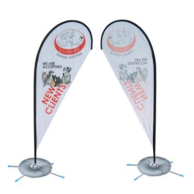 China Hotel and Resort Now Open Custom Printed Car Wash Teardrop Flag For Sale for sale