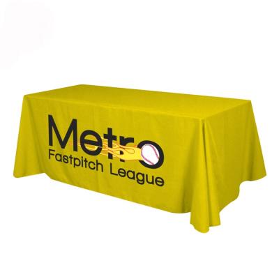 China Washable FASTSIGN Polyester Event Exhibition Trade Show Custom Throw Tablecloth 6ft for sale