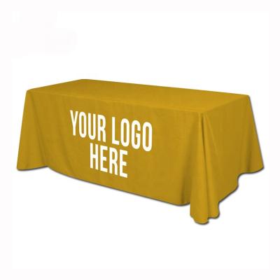 China FASTSIGN Table Booth Cloth Polyester Table Throw Cloth 6ft Table Cover High Quality Washable Advertising Throw for sale